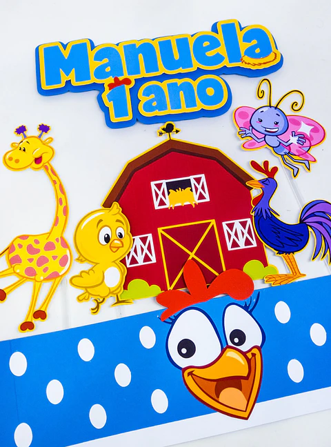 Arquivo de Corte Topo de Bolo Galinha Pintadinha 19