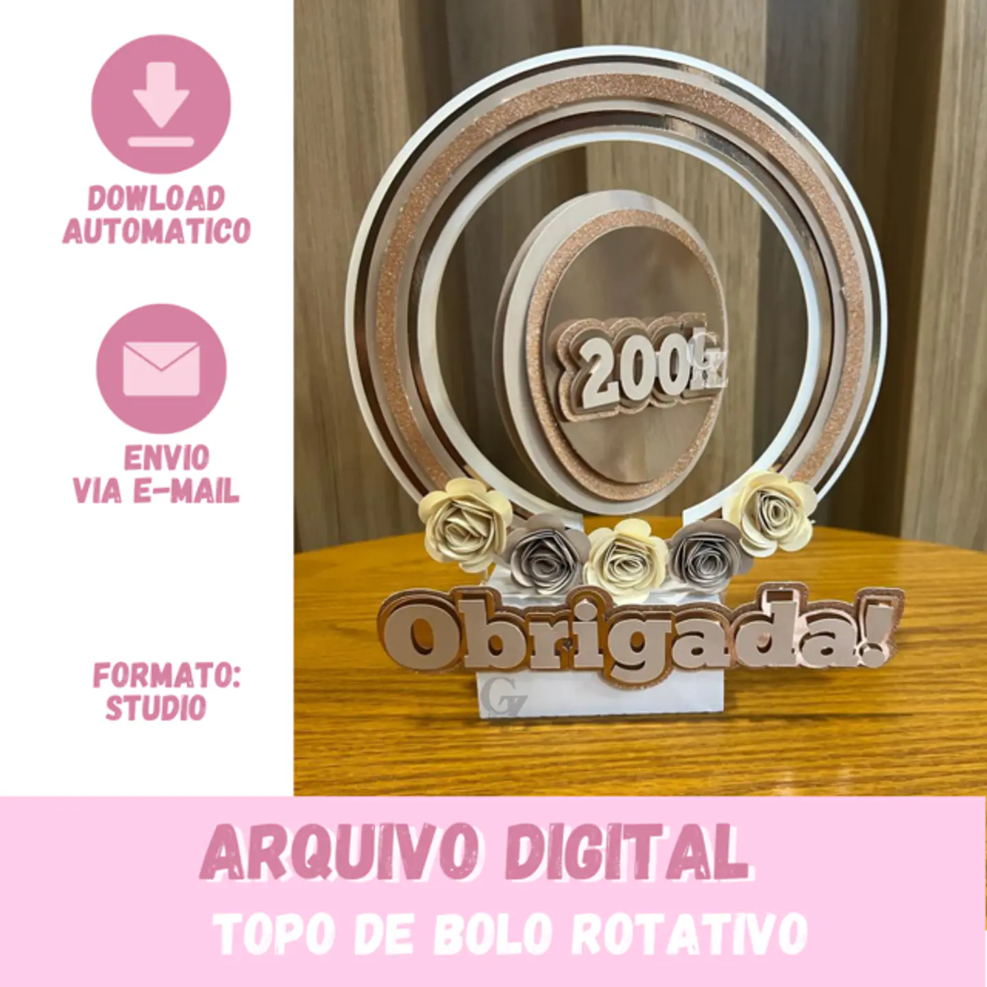 Arquivo de Corte Topo de Bolo Giratório 1 1