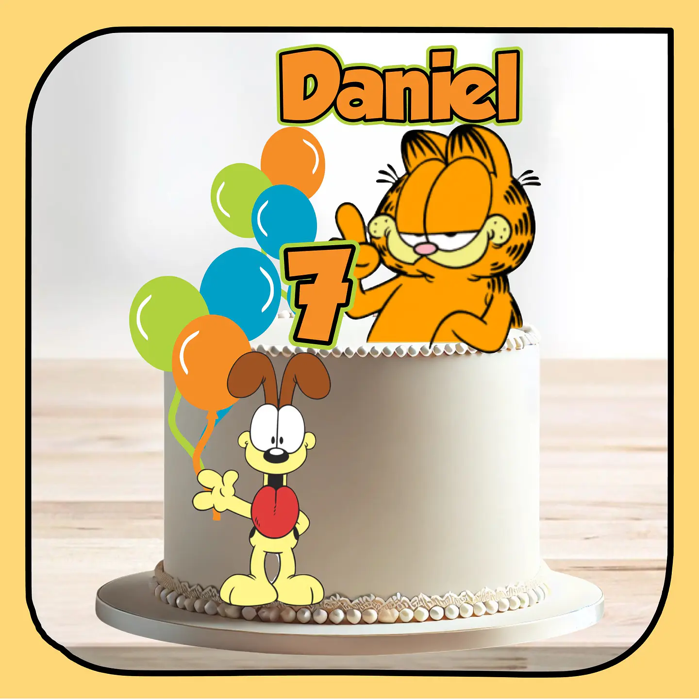 Arquivo de Corte Topo de Bolo Garfield 6 1