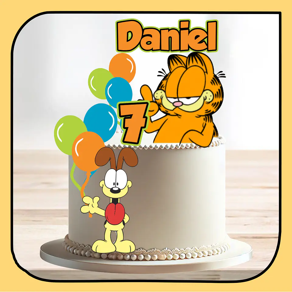 Arquivo de Corte Topo de Bolo Garfield 6 1