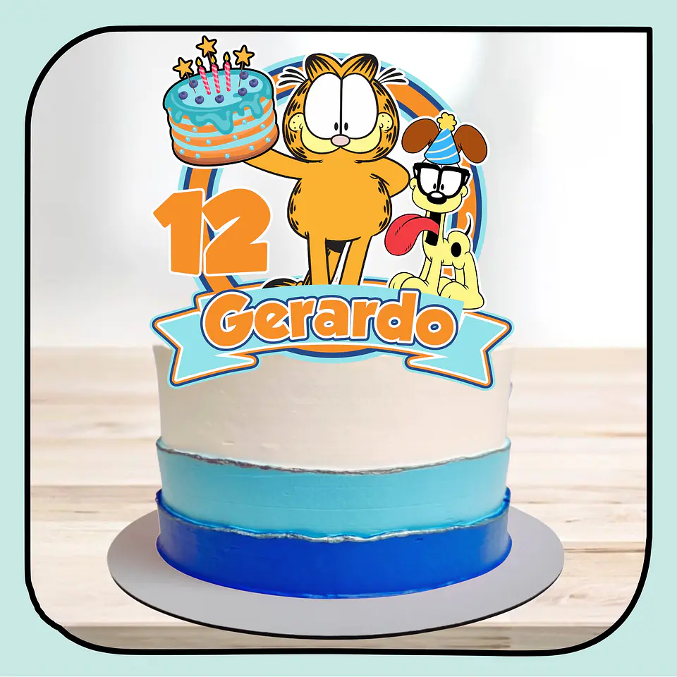 Arquivo de Corte Topo de Bolo Garfield 4 1
