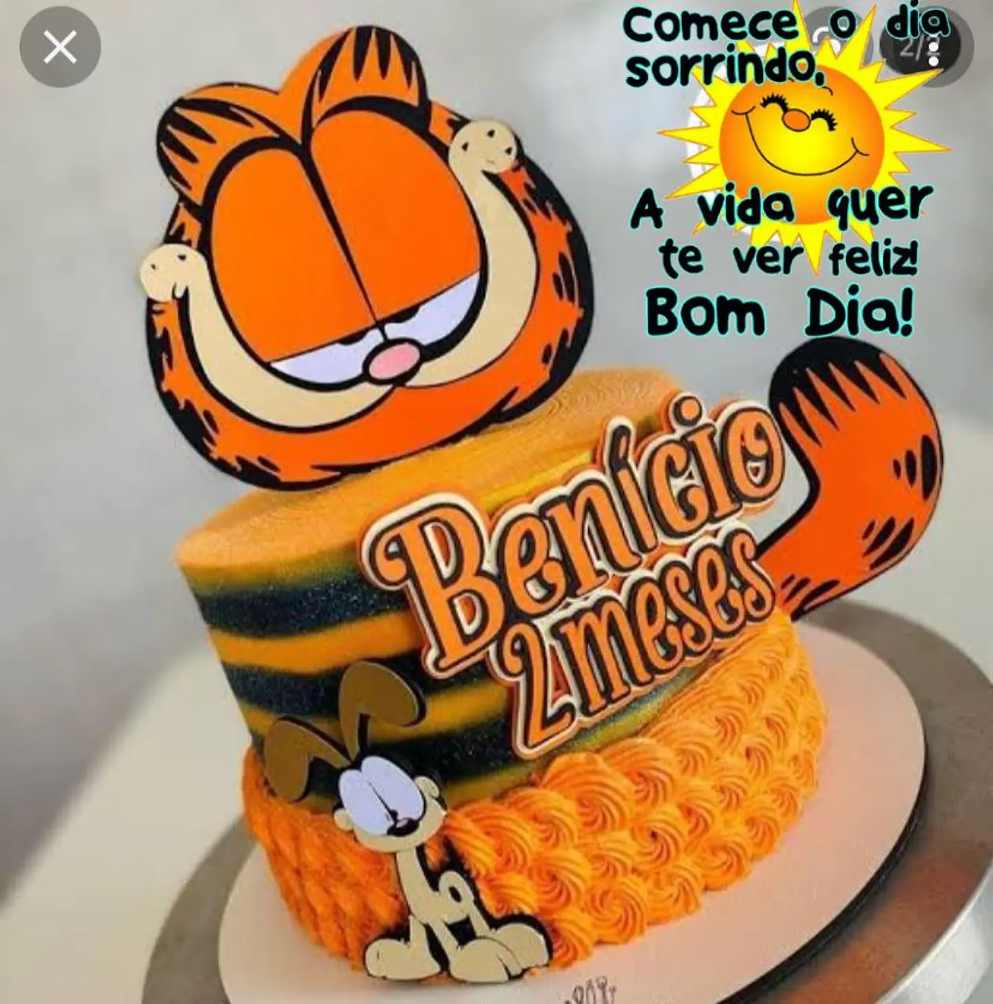 Arquivo de Corte Topo de Bolo Garfield 3 1