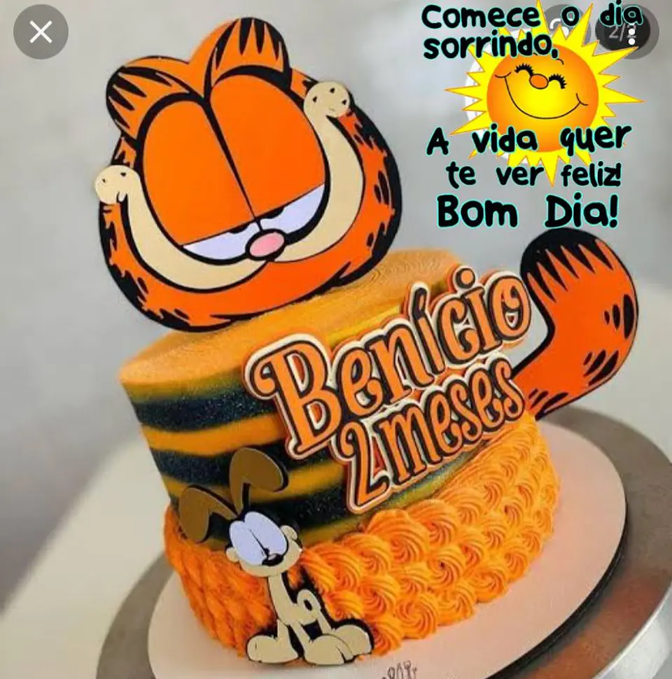 Arquivo de Corte Topo de Bolo Garfield 3 1
