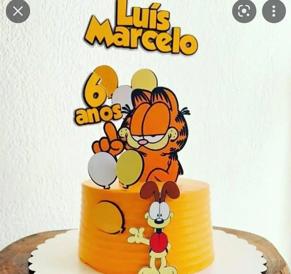 Arquivo de Corte Topo de Bolo Garfield 2 1