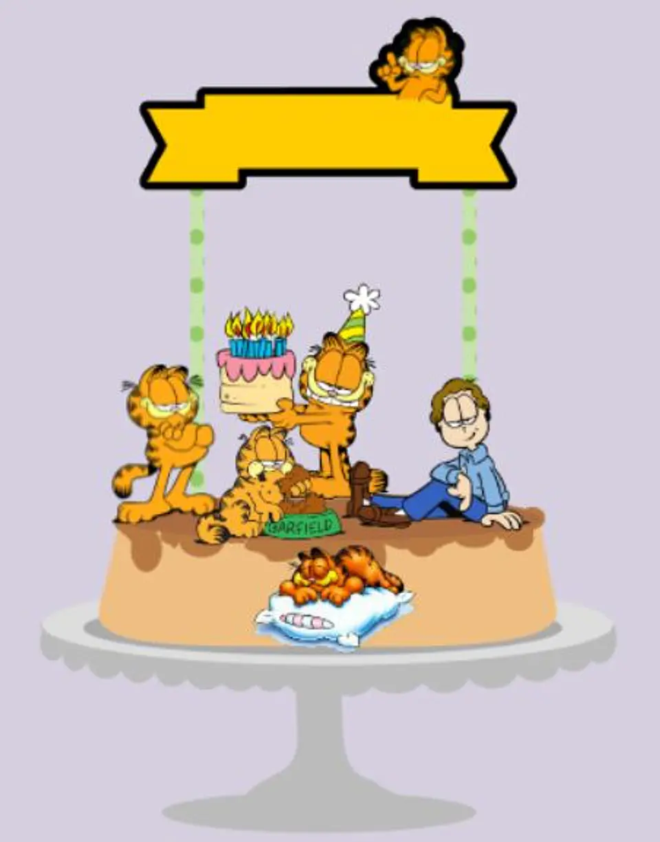Arquivo de Corte Topo de Bolo Garfield 1 1