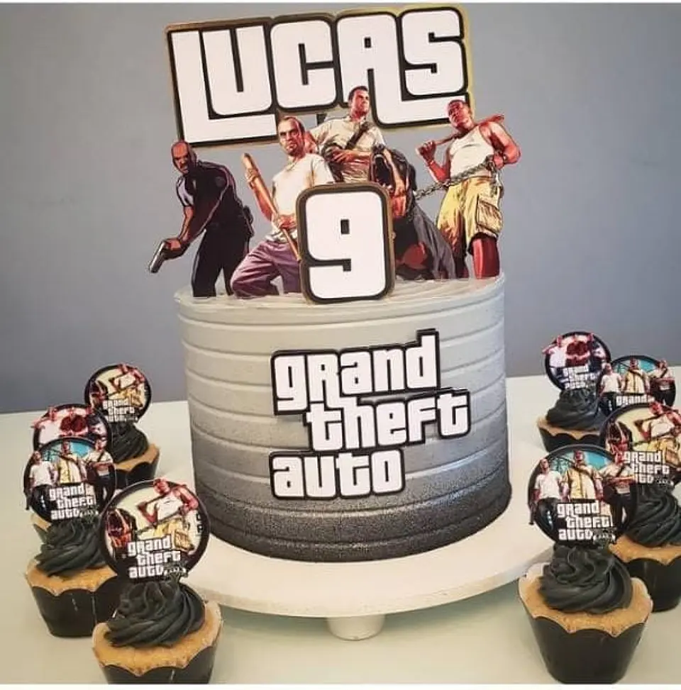 Arquivo de Corte Topo de Bolo GTA 2 1