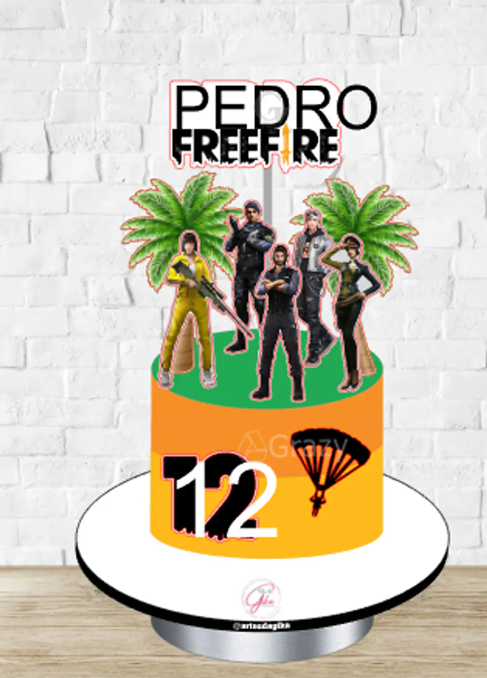 Arquivo de Corte Topo de Bolo Free Fire 2 1