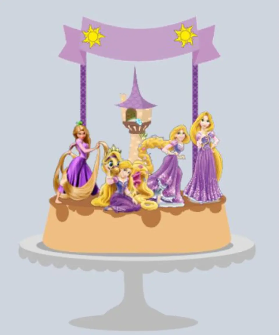 Arquivo de Corte Topo de Bolo Enrolados Rapunzel 22 1