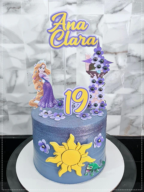 Arquivo de Corte Topo de Bolo Enrolados Rapunzel 7