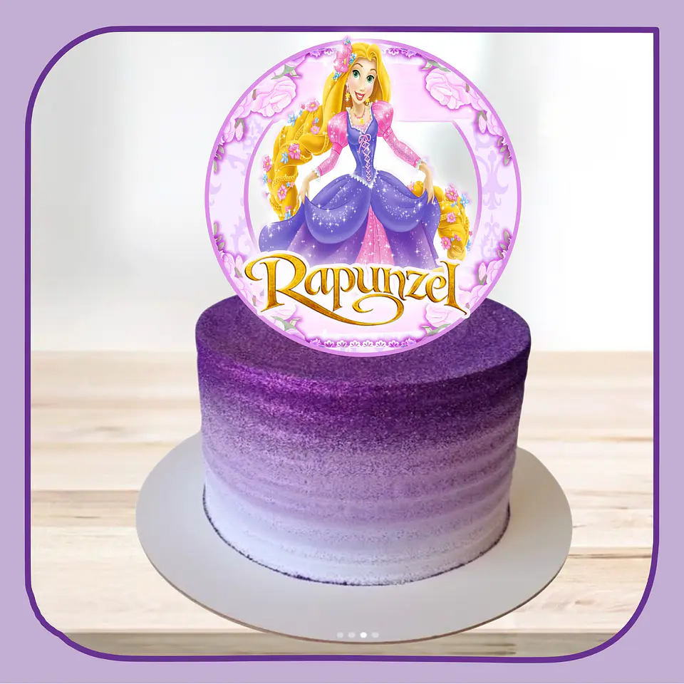 Arquivo de Corte Topo de Bolo Enrolados Rapunzel 3 1