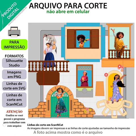 Arquivo de Corte Topo de Bolo Encanto 47