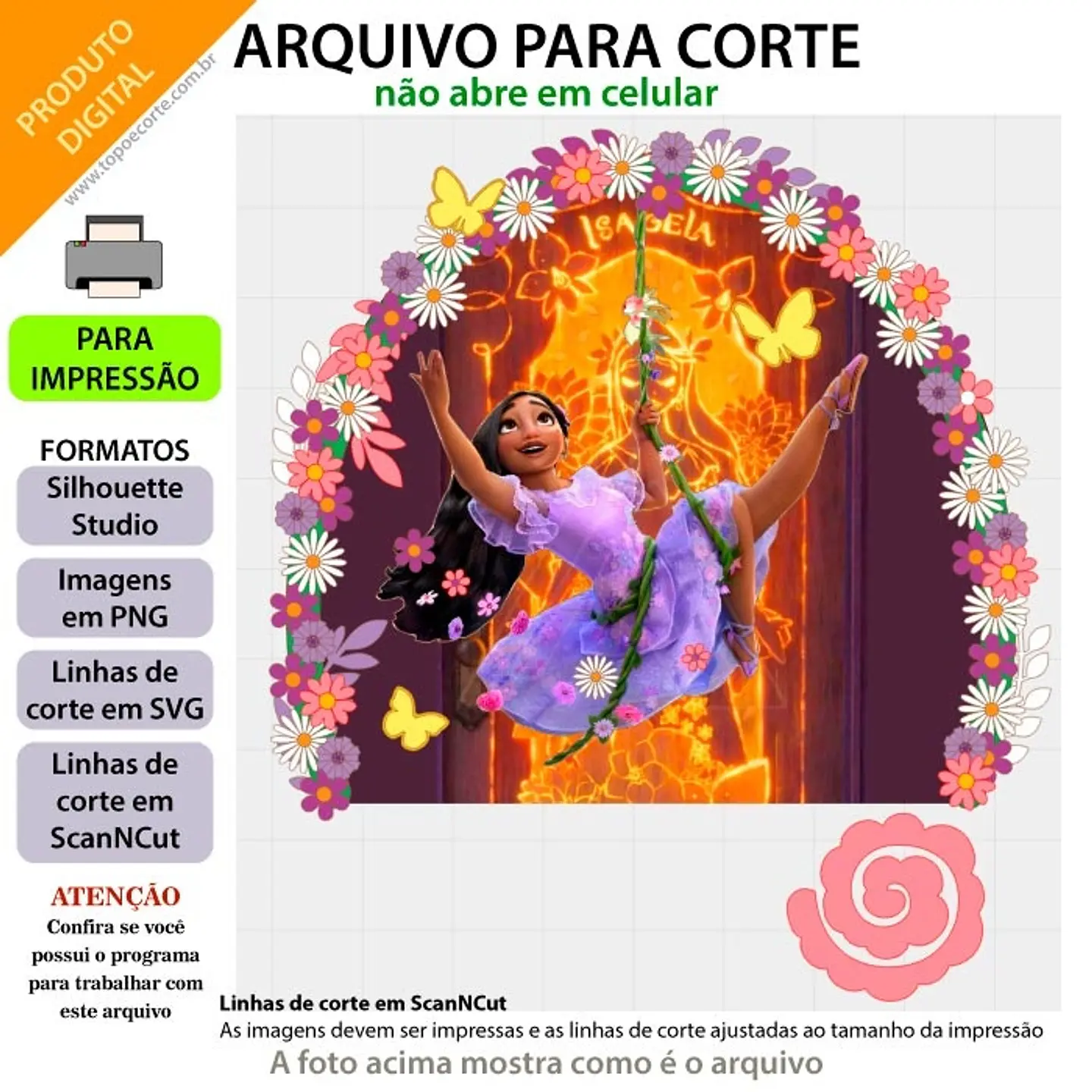 Arquivo de Corte Topo de Bolo Encanto 40 1