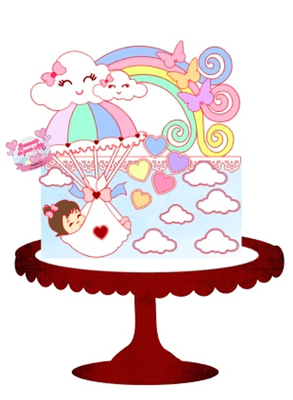 Arquivo de Corte Topo de Bolo Chuva de Amor 37 1