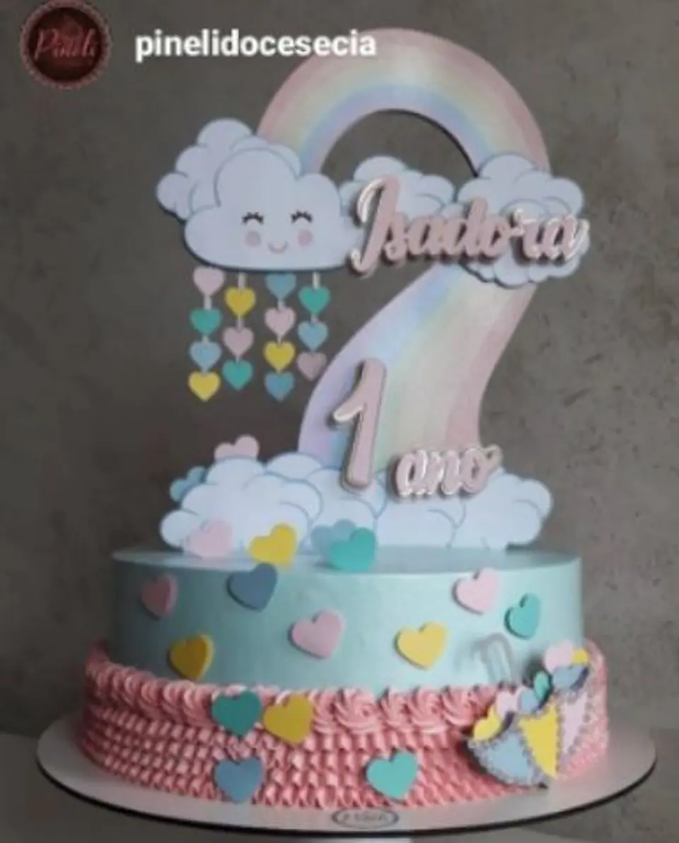 Arquivo de Corte Topo de Bolo Chuva de Amor 5 1