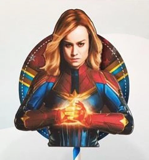Arquivo de Corte Topo de Bolo Capitã Marvel 4