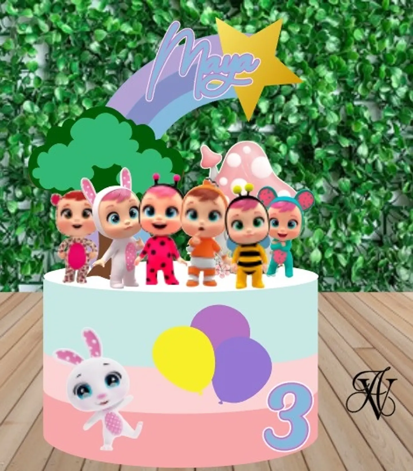 Arquivo de Corte Topo de Bolo Cry Babies 2 1