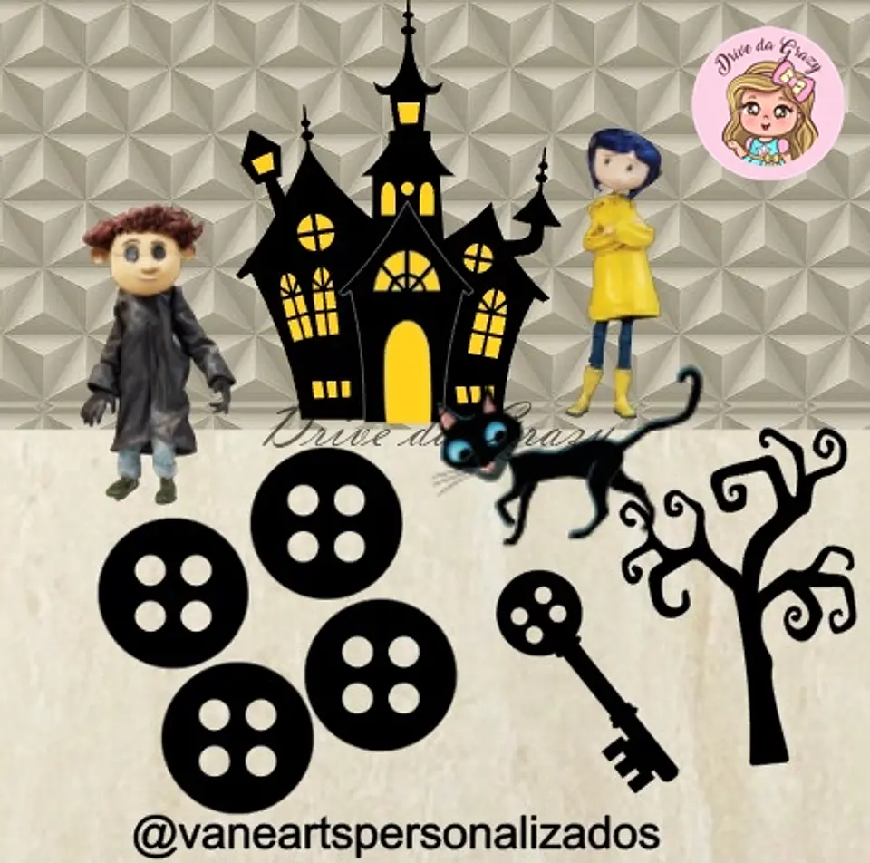 Arquivo de Corte Topo de Bolo Coraline 1 1