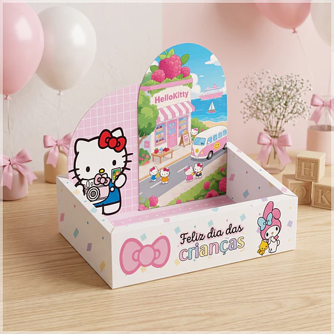 Arquivo de Corte - Caixa Cenario Hello Kitty