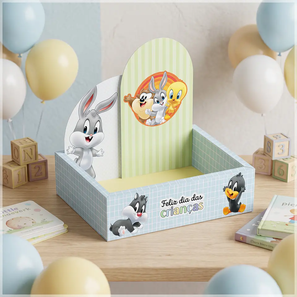 Arquivo de Corte - Caixa Cenario Baby Looney Tunes 1