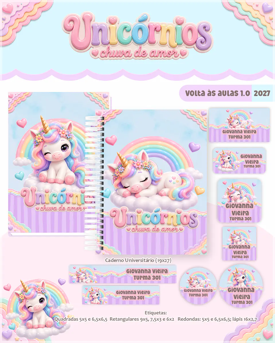 Encadernação - Coleção Escolar 1.0 Unicórnio 1
