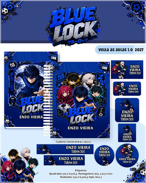 Encadernação - Coleção Escolar 1.0 Blue Lock