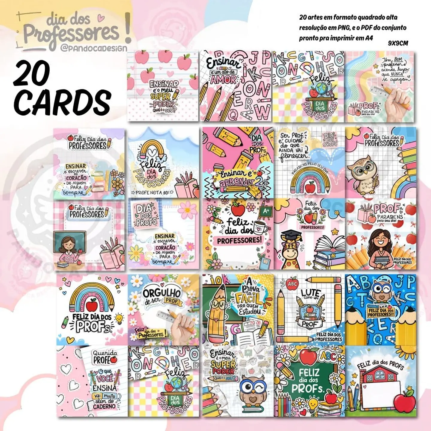 Arquivo de Corte Cards - Tags Dia dos Professores 4 1