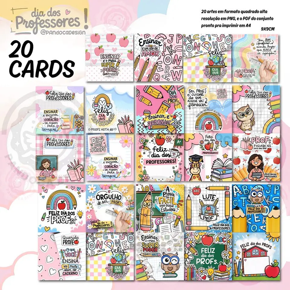 Arquivo de Corte Cards - Tags Dia dos Professores 4 1