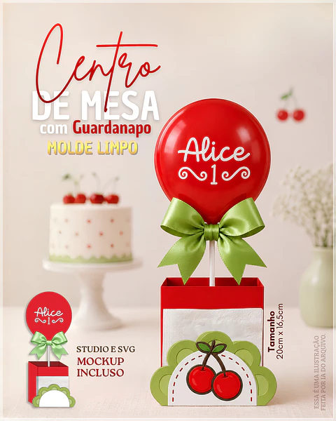 Arquivo de Corte Centro de Mesa com Guardanapo 47