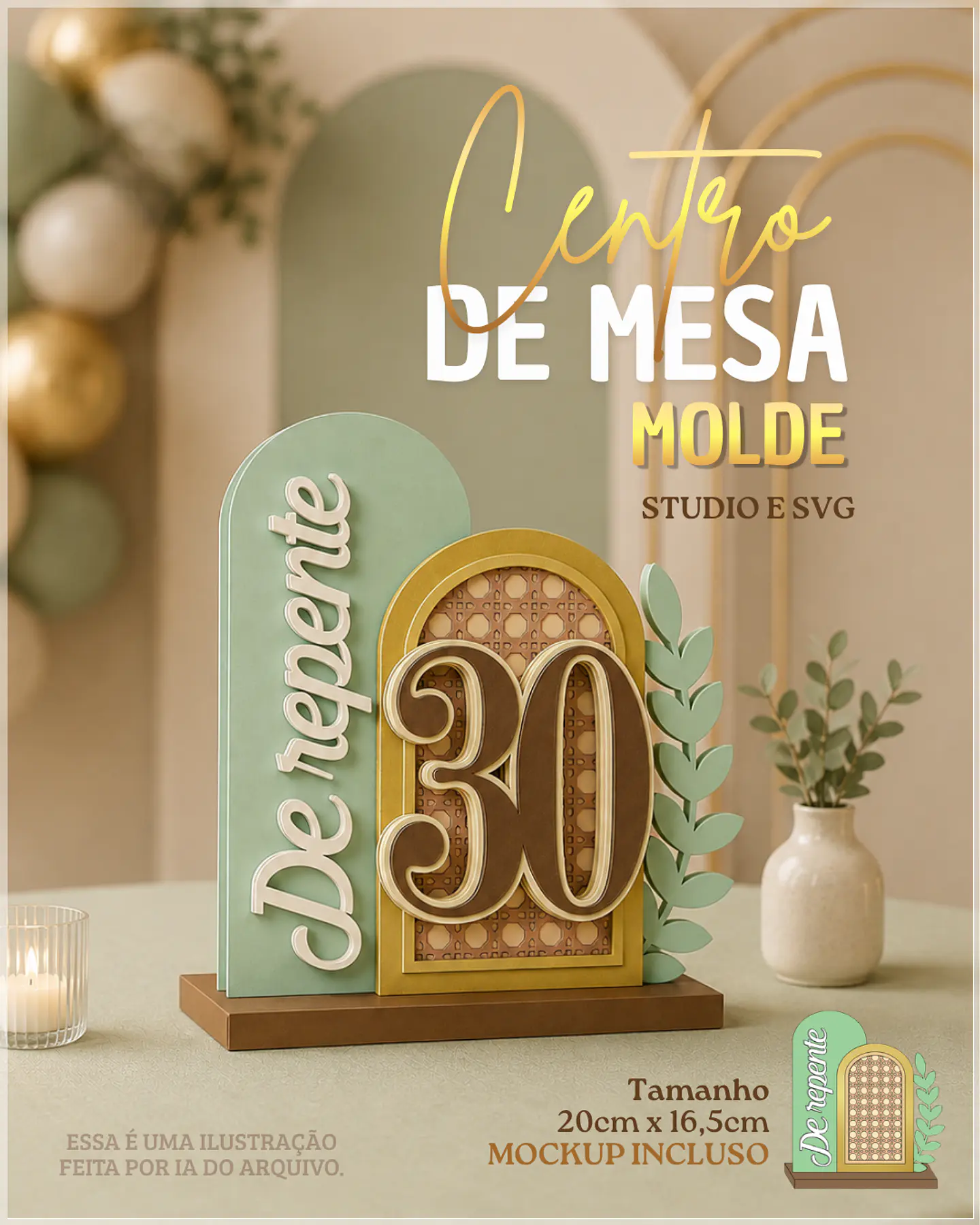 Arquivo de Corte Centro de Mesa Adulto 45 1