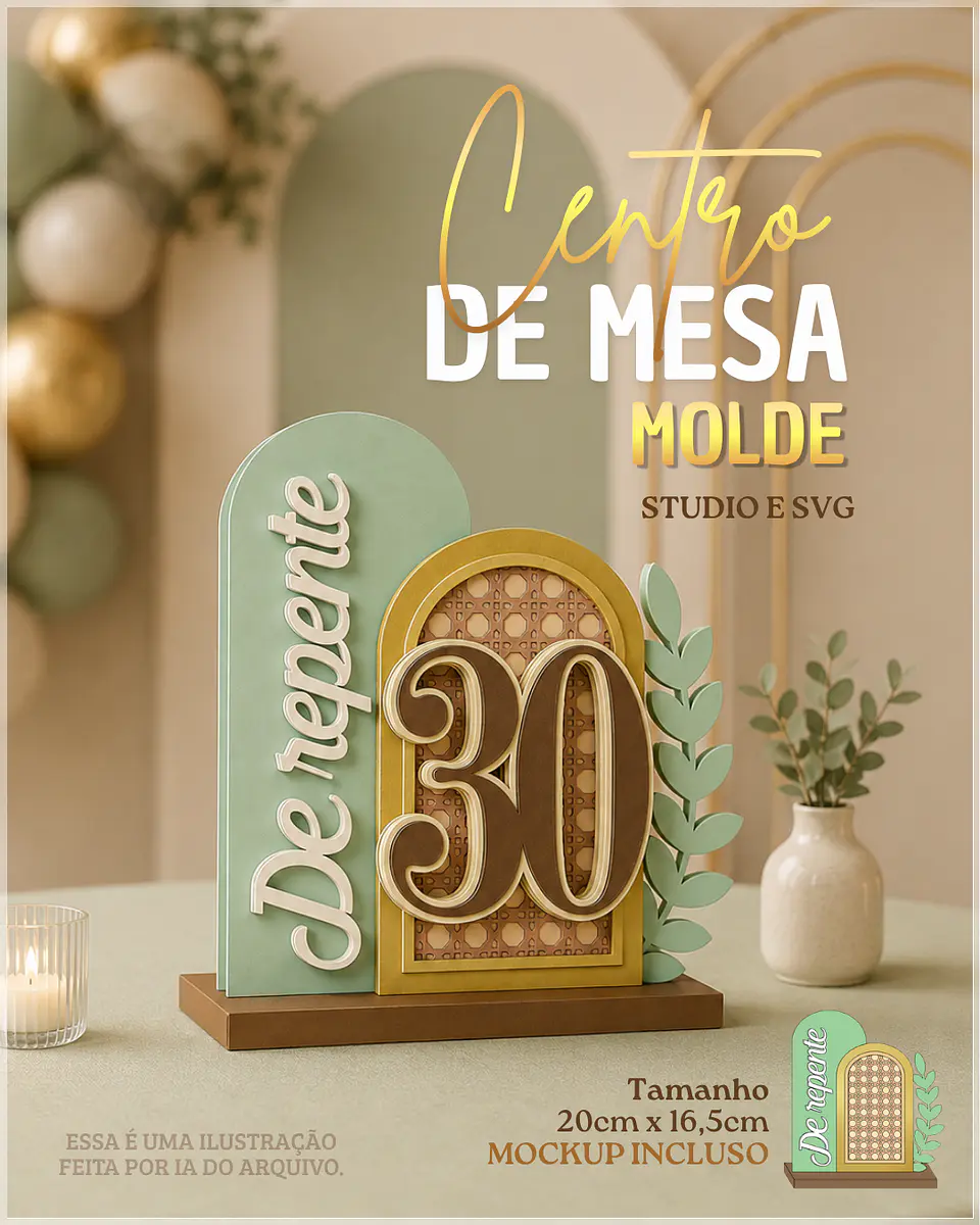 Arquivo de Corte Centro de Mesa Adulto 45 1