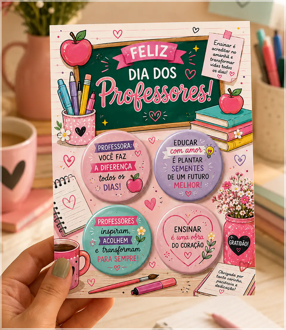 Arquivo de Corte Bottons Dia dos Professores Professora 5 1