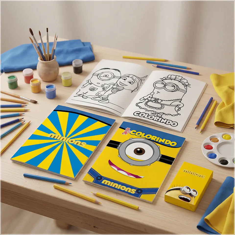 Arquivo de Corte Revistinha de Colorir Minions 26 1