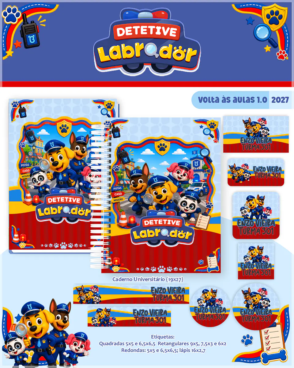 Encadernação - Coleção Escolar 1.0 Detetive Labrador 1