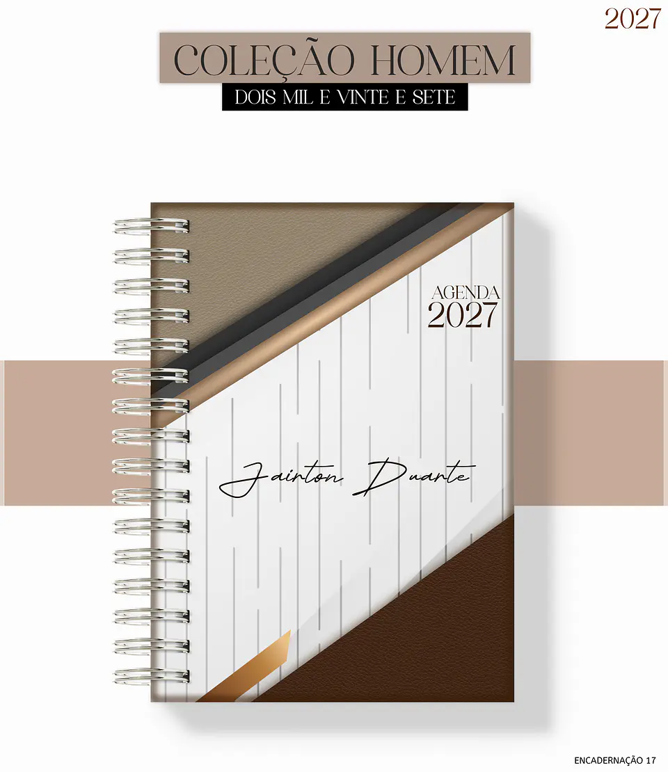 Encadernação - Agenda Masc Striped 1