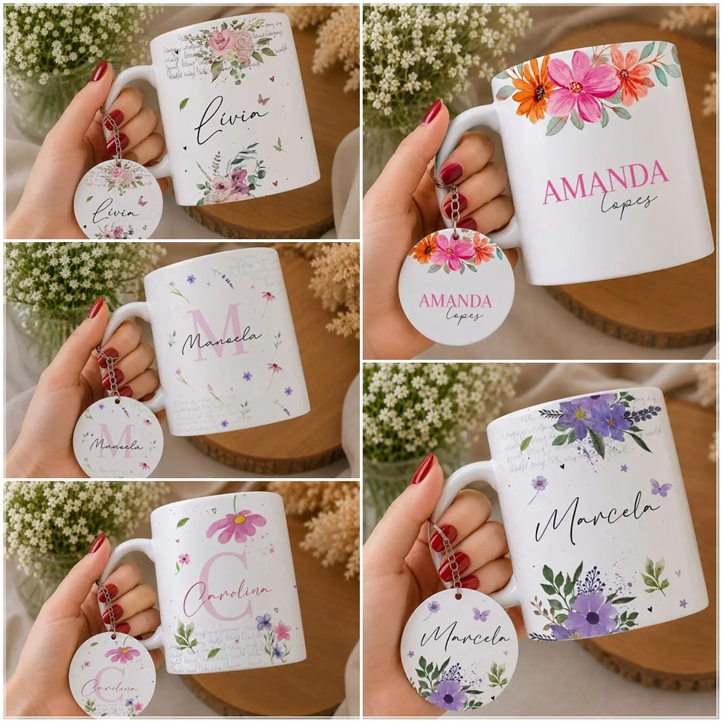Sublimação - Canecas Menina Floral 1