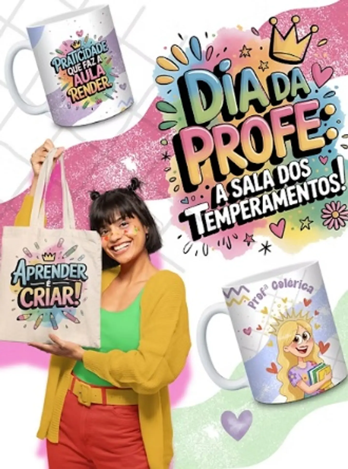 Sublimação Kit Combo Professoras Perfil Comportamental Dia dos Professores 1 1