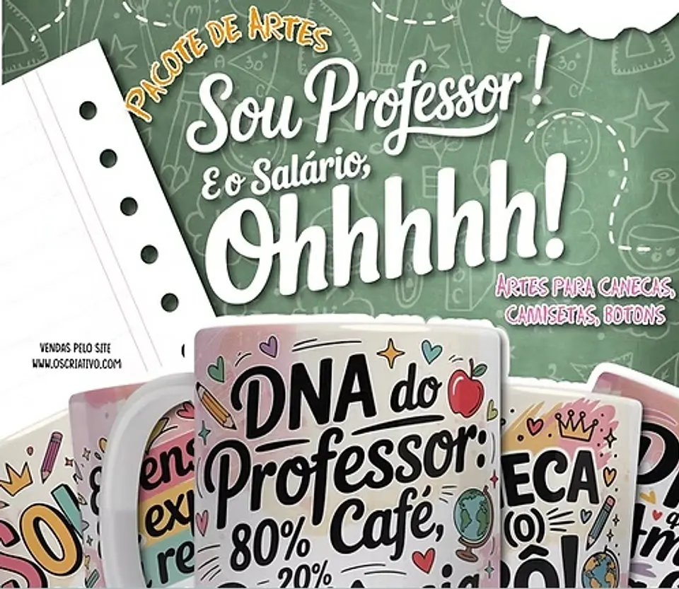 Sublimação Combo Canecas Pacote de Artes – Vol Dia dos Professores 1 1