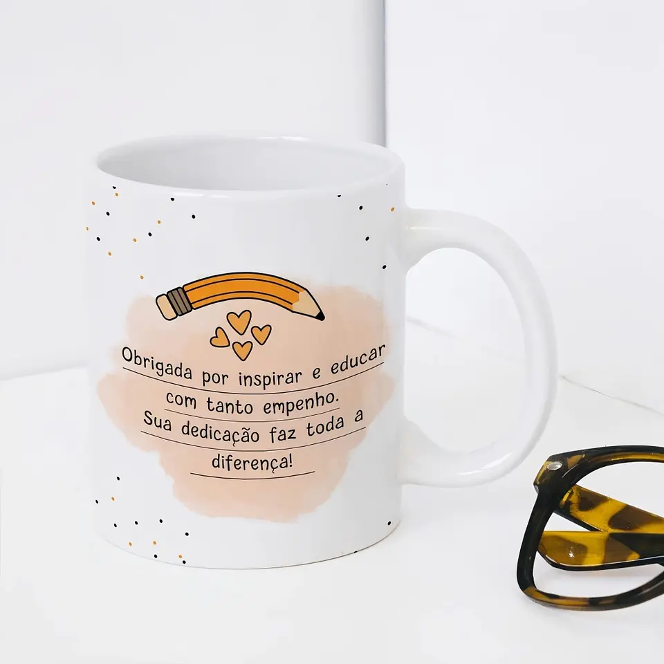 Sublimação Caneca Obrigado Por Inspirar E Educar Com Tanto Empenho. Sua Dedicação Faz Toda A Diferença! Dia dos Professores 6 1