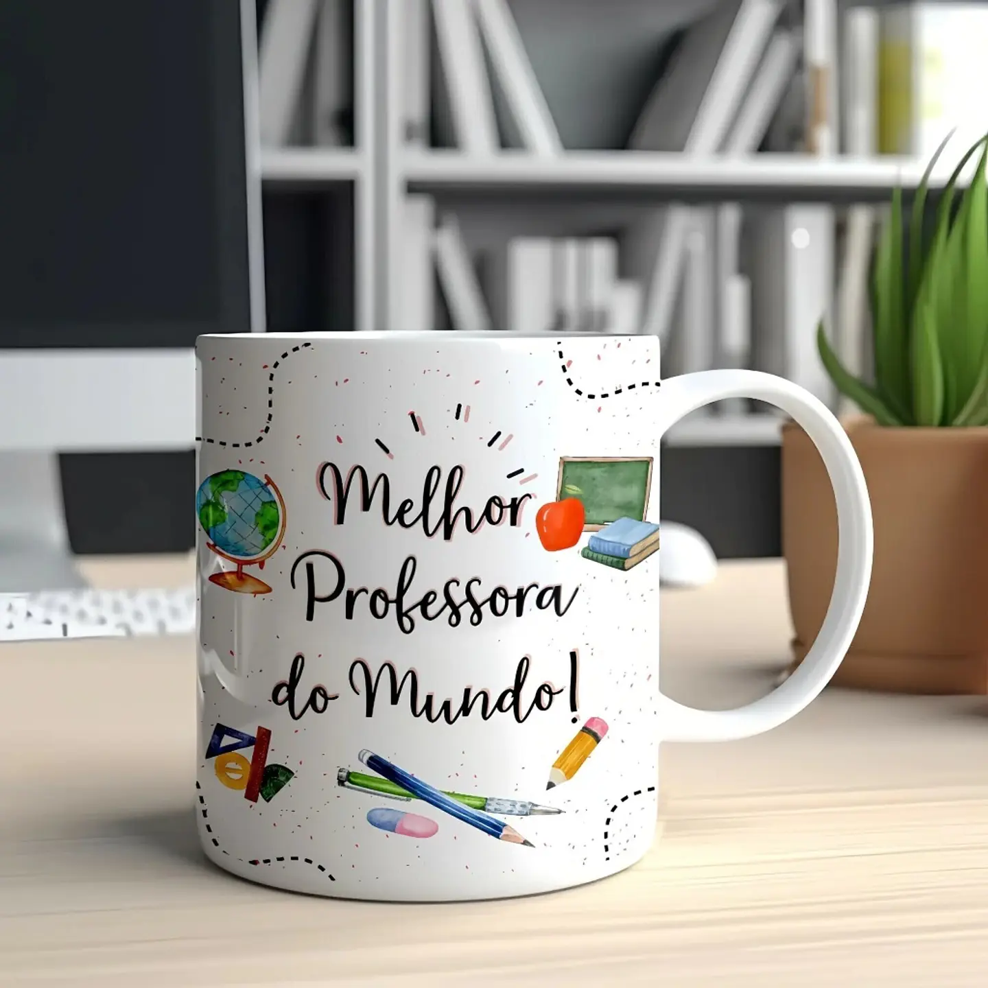 Sublimação Caneca Melhor Professor(a) do Mundo Dia dos Professores 5 1