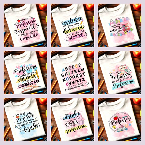 Sublimação Combo Camisetas Dia dos Professores 1