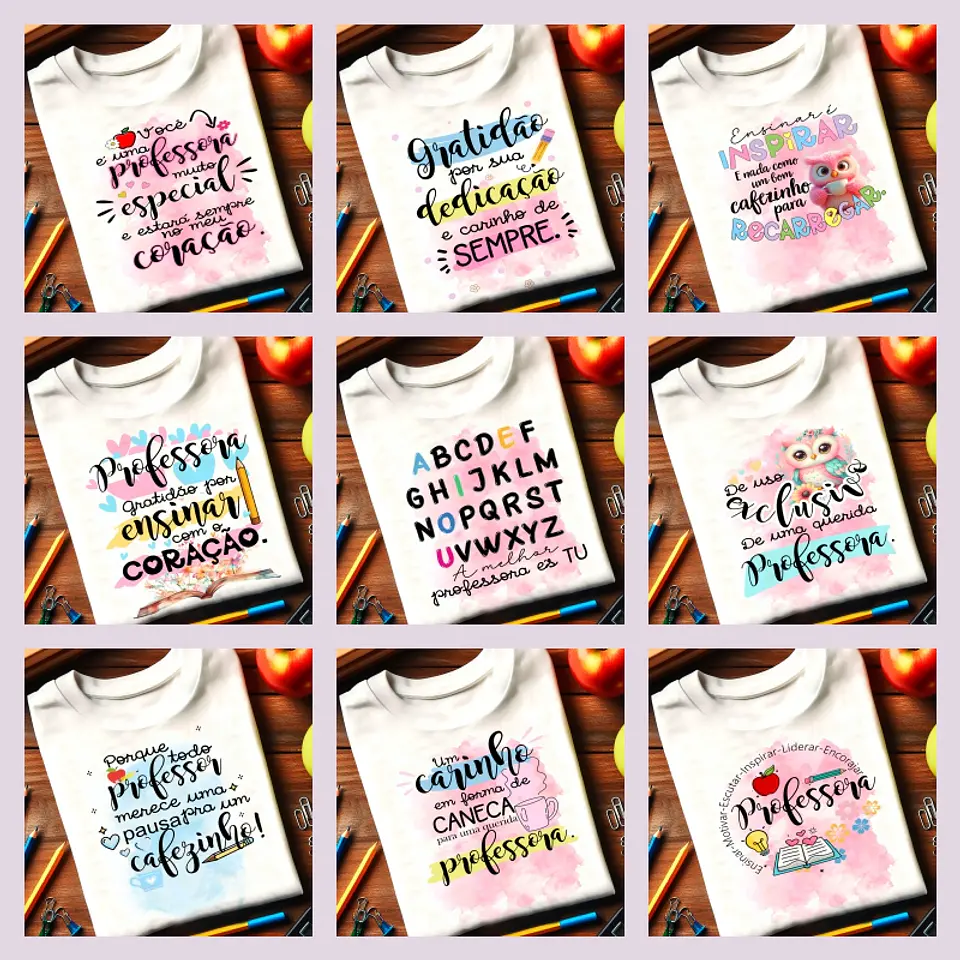 Sublimação Combo Camisetas Dia dos Professores 1 1