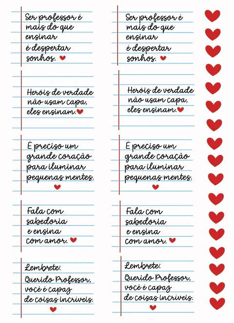 Sublimação DTF Professore Minimalista tamanho A4 Dia dos Professores 3