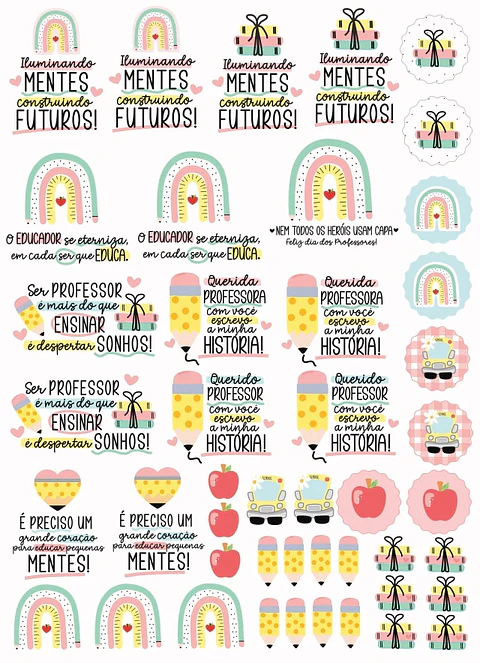 Sublimação DTF Arquivo Digital para UV Dia dos Professores 4