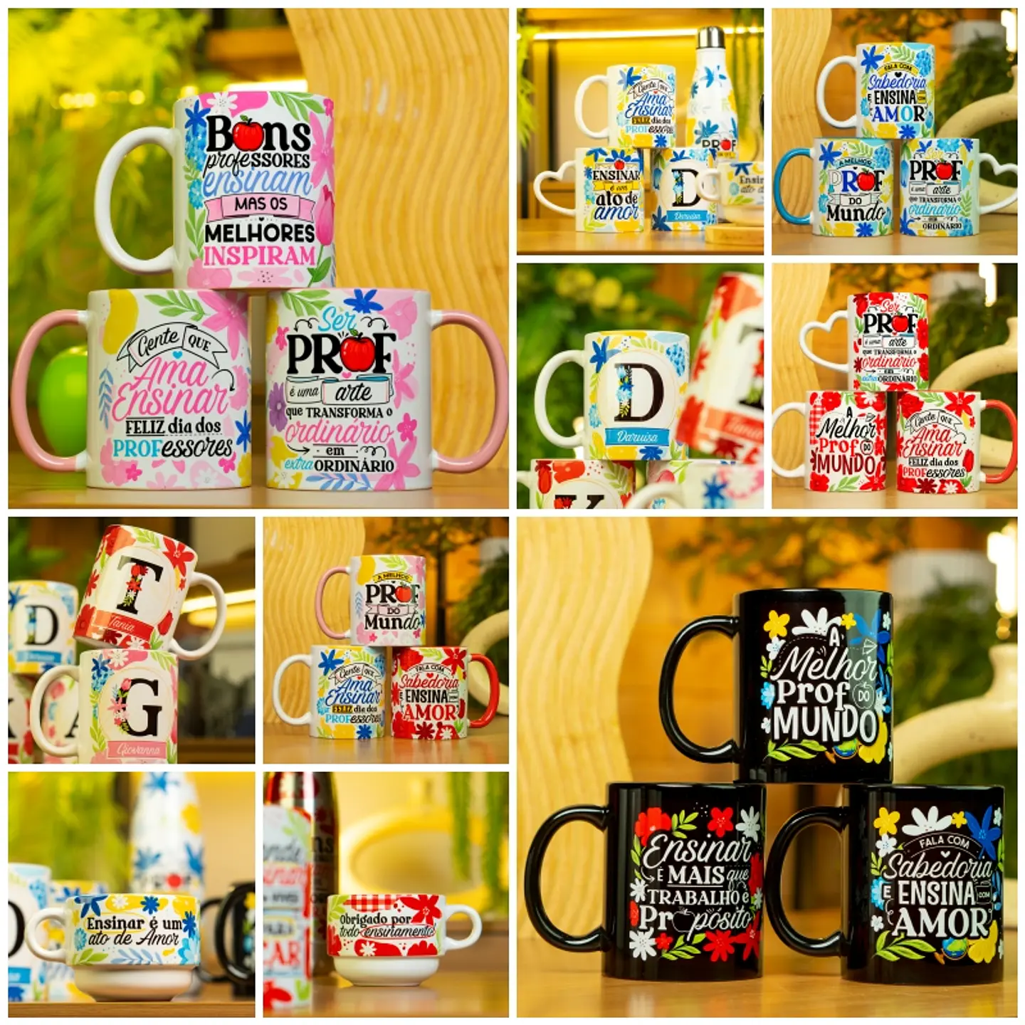 Sublimação Combo Canecas Coleção - Floral Dia dos Professores 3 1