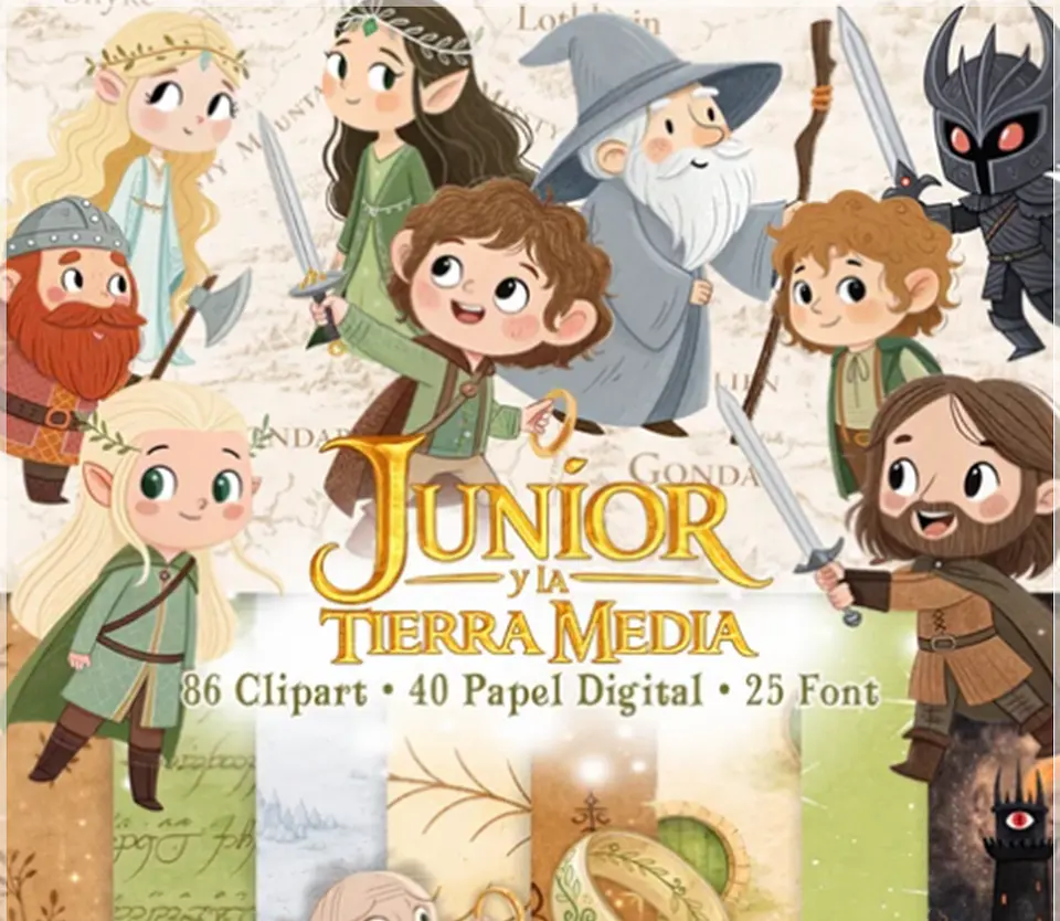 Kit Digital Senhor dos Anéis 9 1