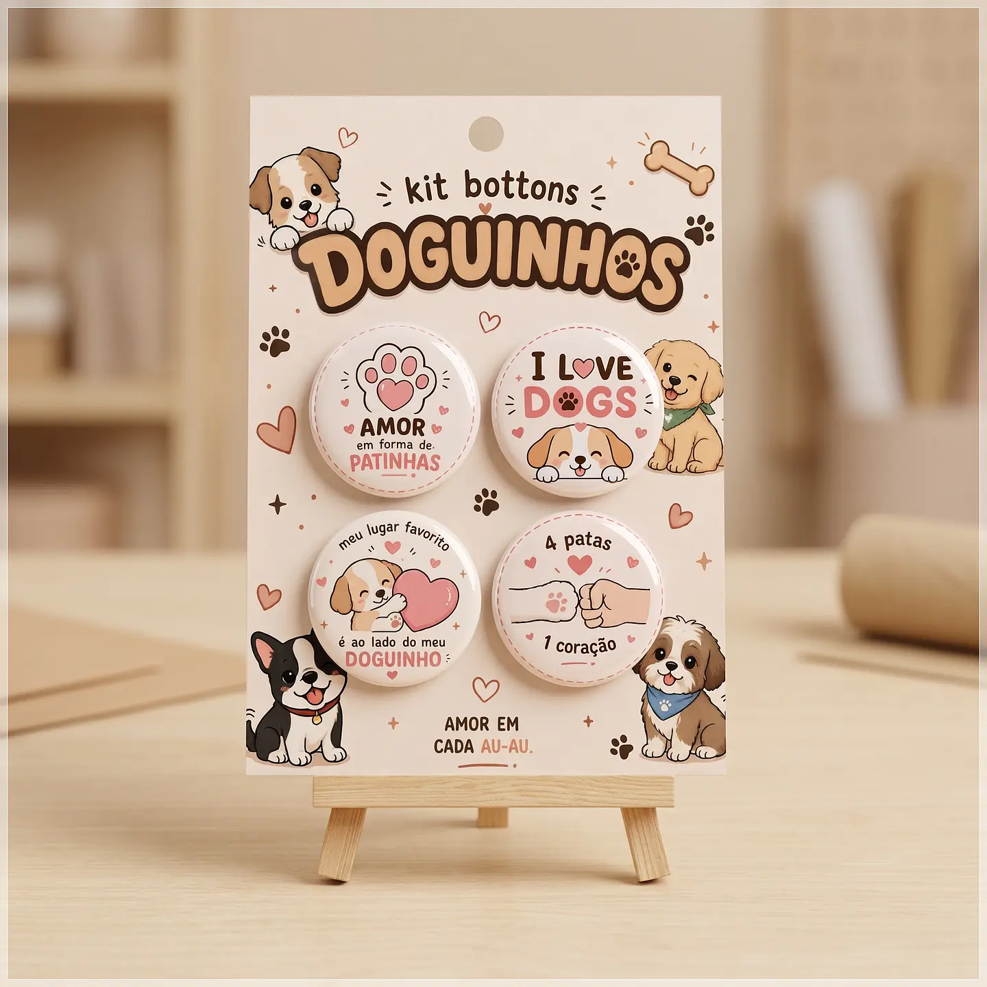 Arquivo de Corte Bottons Cachorrinhos Doguinhos 38 1