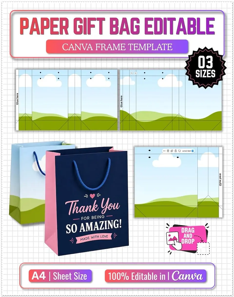 Arquivo de Corte - Sacolas Presente 1