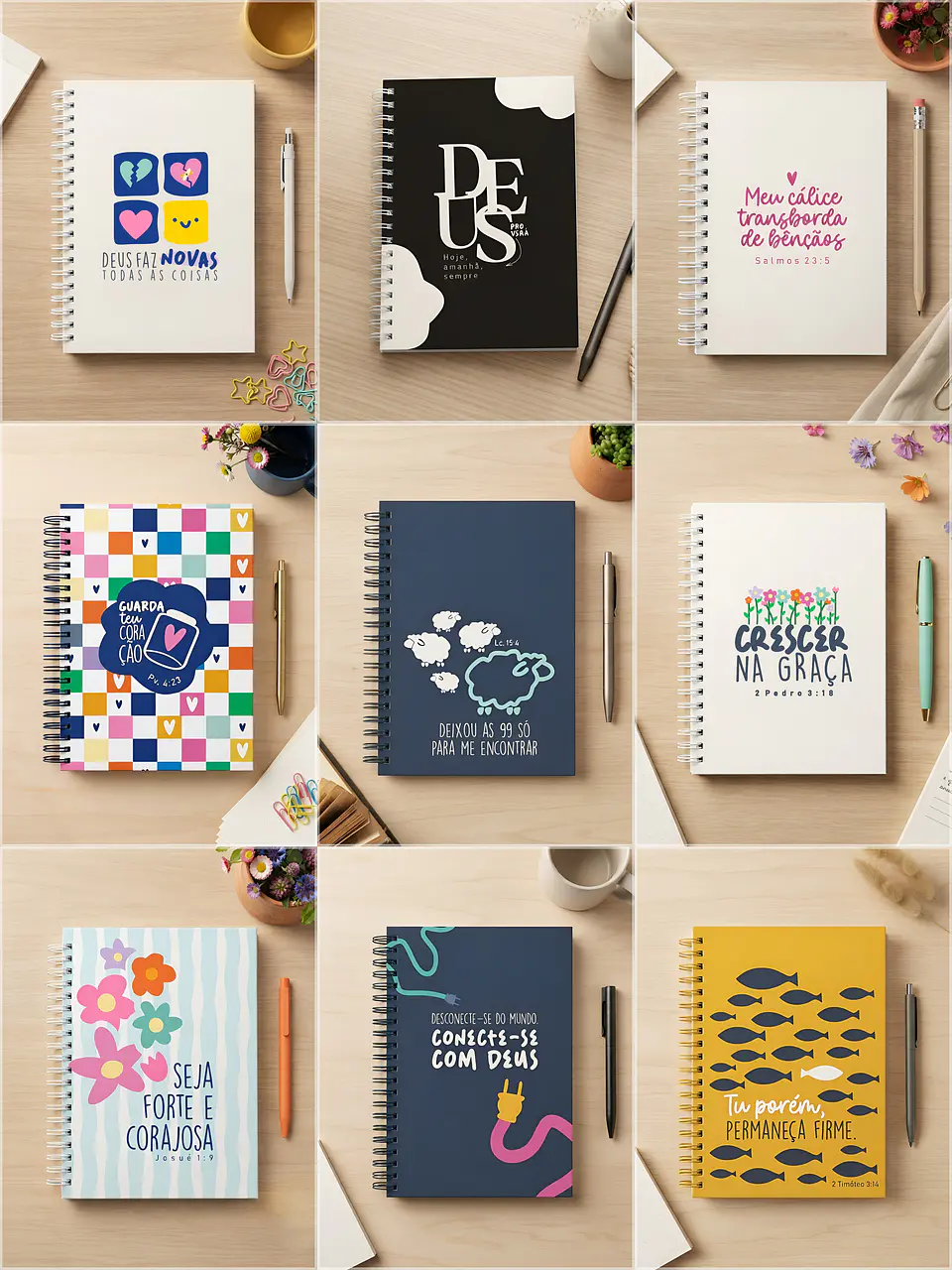 Encadernação - Capas A5 Cores da Fé Pack 3 1