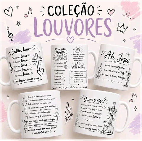 Sublimação - Canecas Louvores