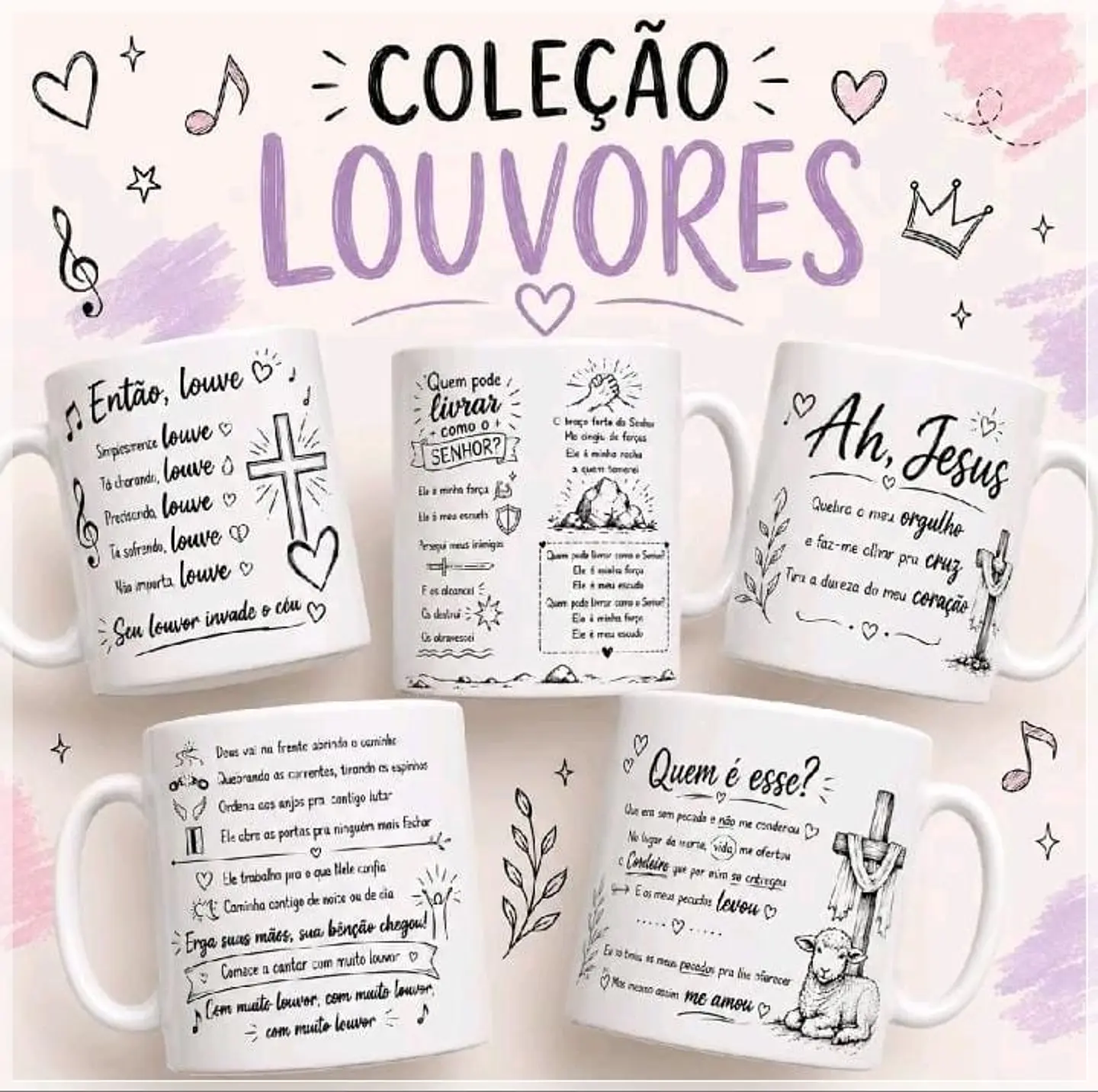 Sublimação - Canecas Louvores 1